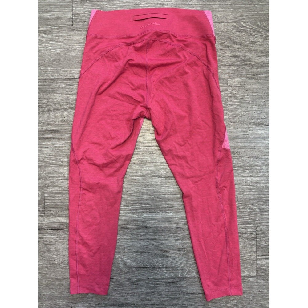 Outdoor Voices TechSweat Core 7/8 Leggings In A Pink Colorblock Design Size LG